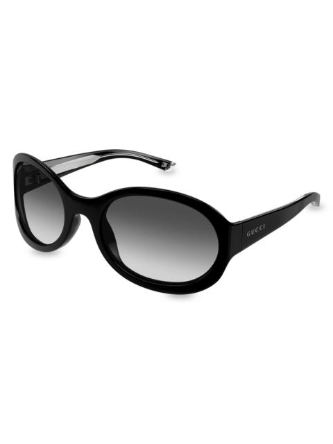 GUCCI Women's 62MM Oval Sunglasses - Black