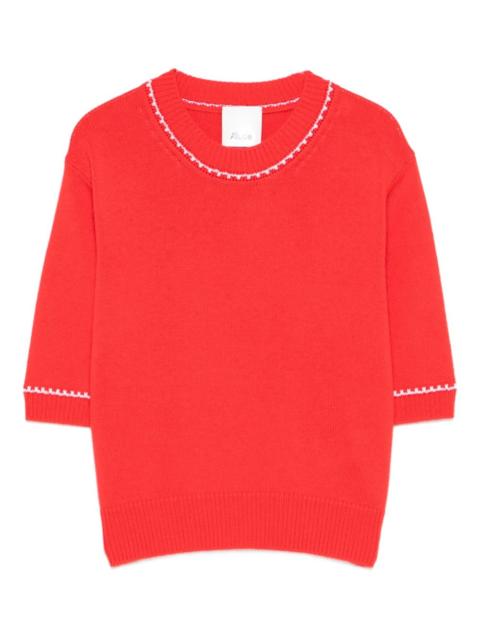 Allude ribbed-hem T-shirt