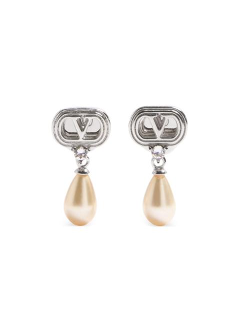 Valentino teardrop pearl ovalette earrings