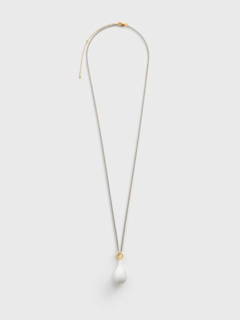TOTEME Medium crystal drop necklace white/gold/silver