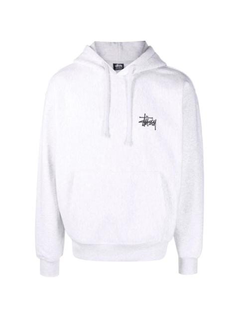 logo-print fleece hoodie