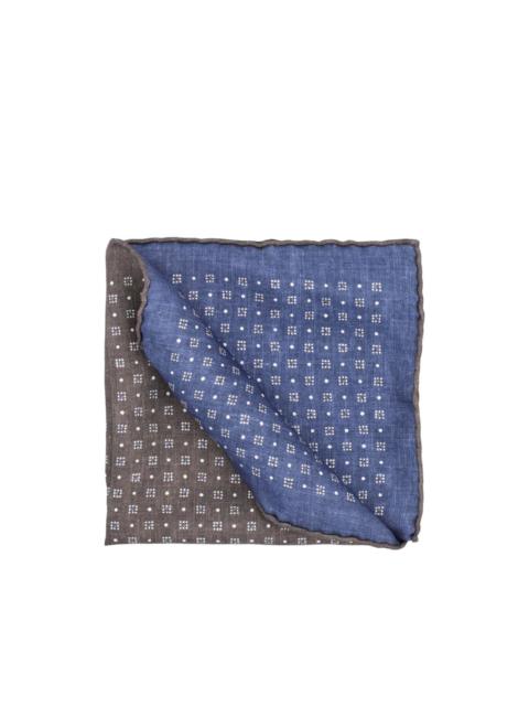Brunello Cucinelli silk patterned pocket square