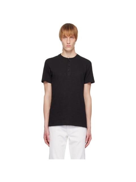 rag & bone Black Classic Flame Henley