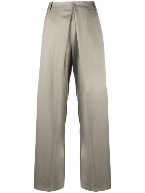 LOW CLASSIC inverted-pleat detail trousers