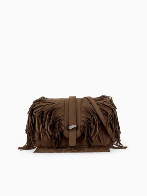 EMPORIO ARMANI SHOULDER BAG WITH FRINGE BOTEH CAPSULE