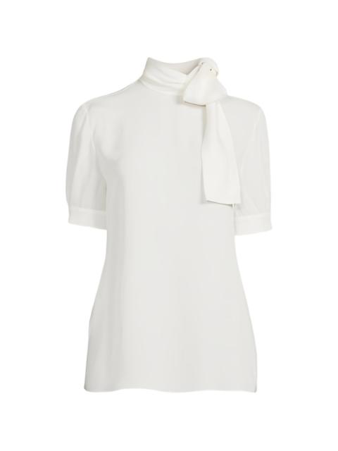 Valentino bow-detail silk-georgette blouse