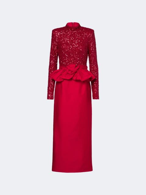ROTATE Sequined peplum gown