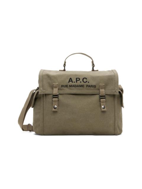 A.P.C. Khaki Recuperation Satchel