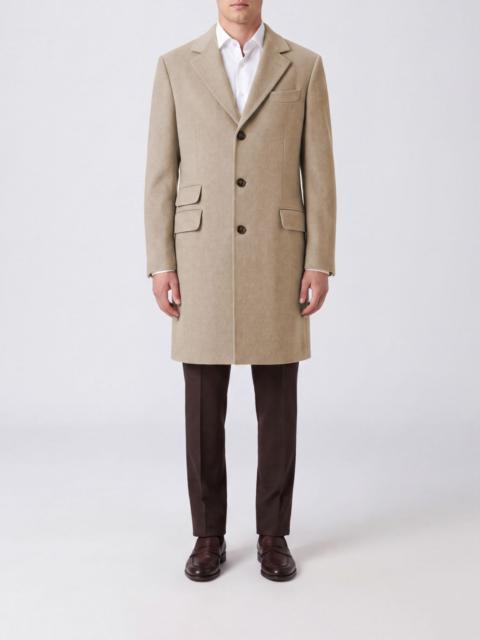 Brunello Cucinelli BRUNELLO CUCINELLI Single-Breasted Pure Cashmere Coat with Notch Lapels