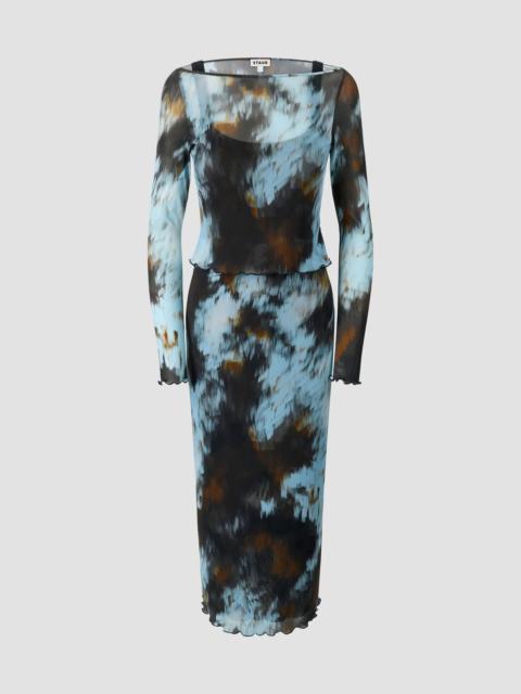 STAUD Women's Zella Abstract Maxi Dress - Night Spark
