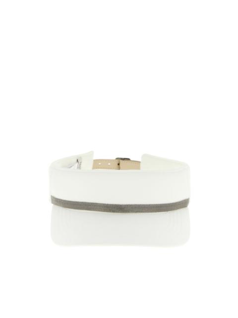 Brunello Cucinelli shiny band hats