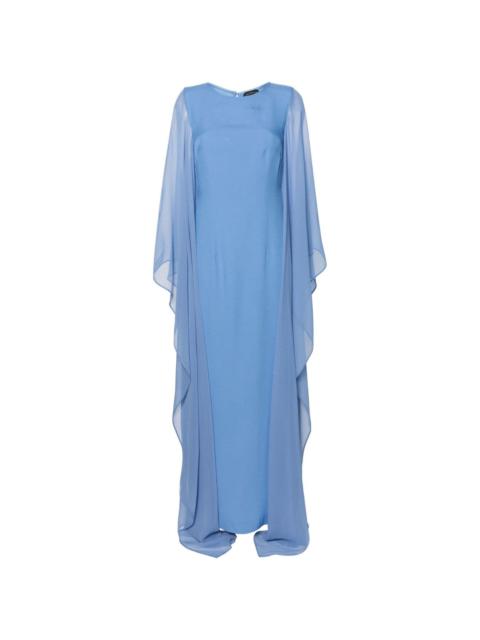 Adriatica sheer-sleeve gown