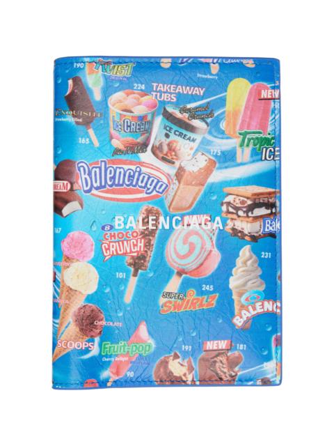 BALENCIAGA Blue Cash Passport Holder