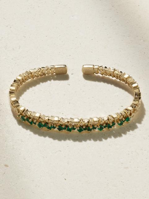 SUZANNE KALAN 18-karat Gold Emerald Cuff
