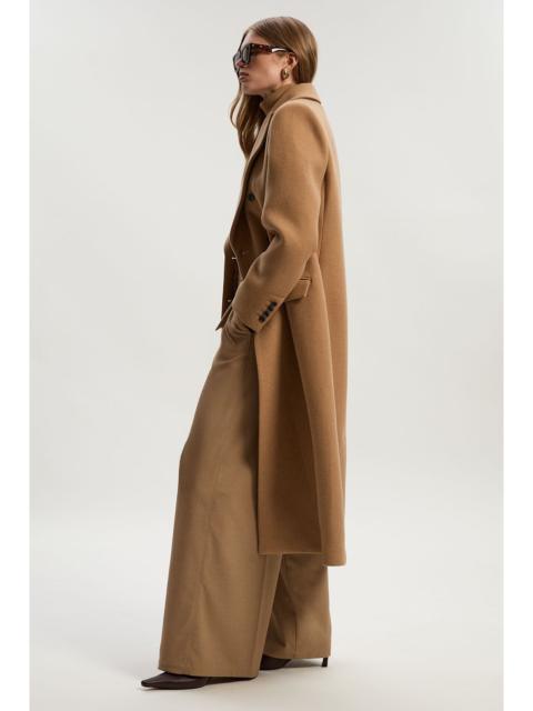 KAREN MILLEN Wool Double Breasted Tailored Midi Coat
