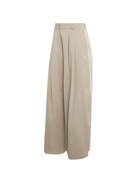 adidas Originals pleated side-stripe trousers