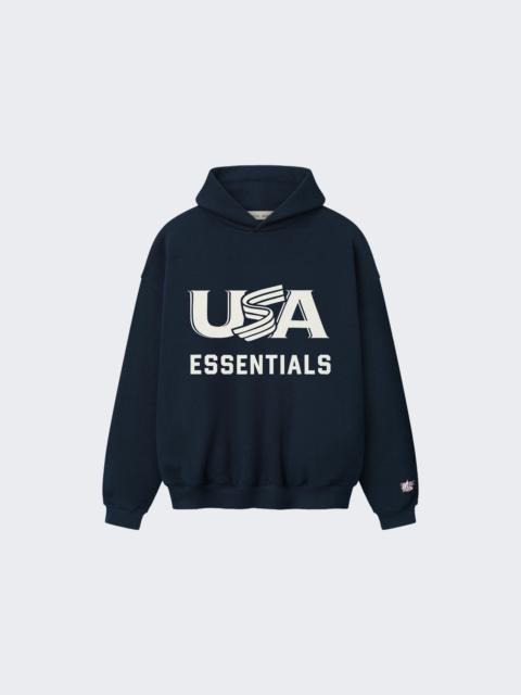 ESSENTIALS Usa Baseball Sport Hoodie Dark Sapphire