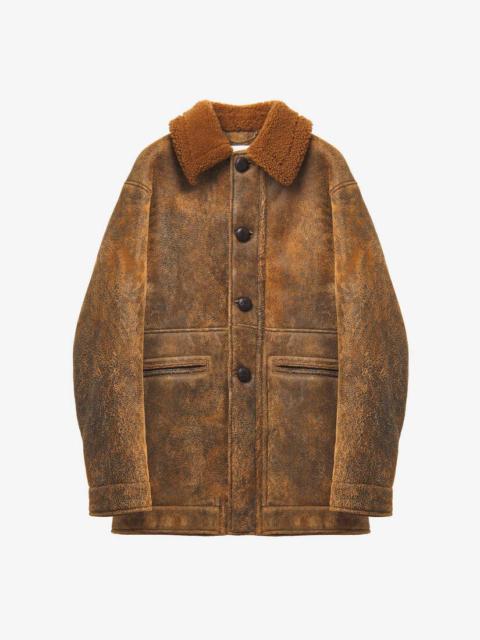 Alexander McQueen Shearling Peacoat