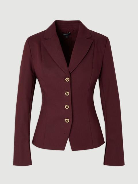 KAREN MILLEN Techno Fitted Blazer Woven Top