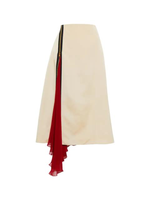 GUCCI pleated-front midi skirt