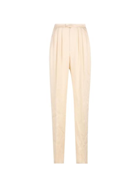 SAINT LAURENT pleated silk trousers