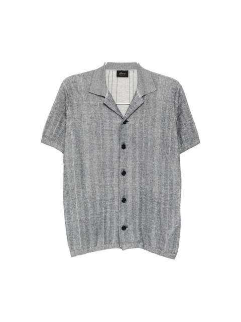 Brioni RIBBED-KNIT CONTRAST-TRIM POLO SHIRT