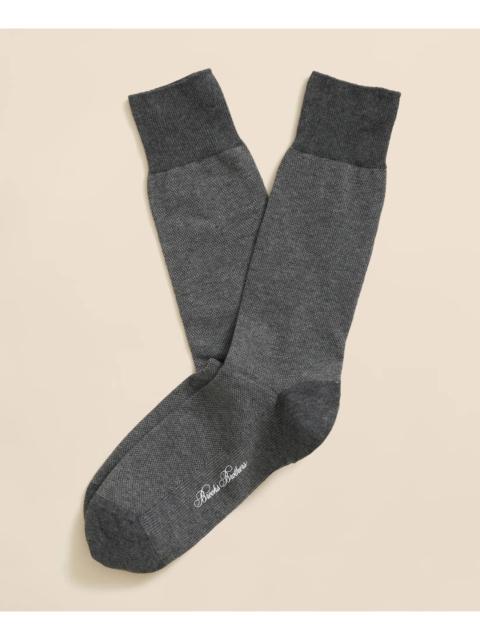 Brooks Brothers Cotton-Blend Birdseye Socks