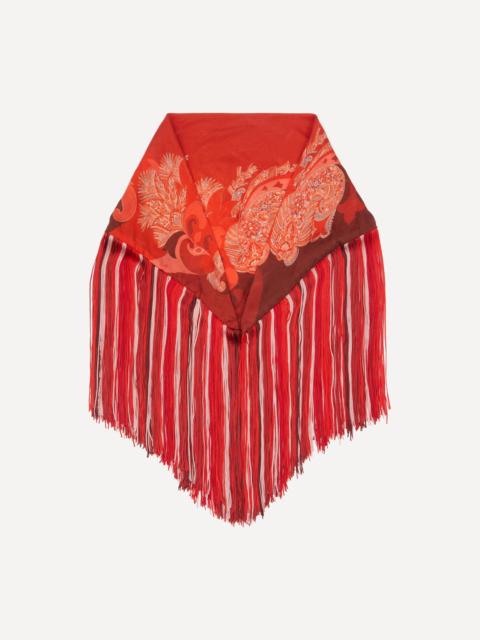 Etro Printed Fringe Foulard Scarf
