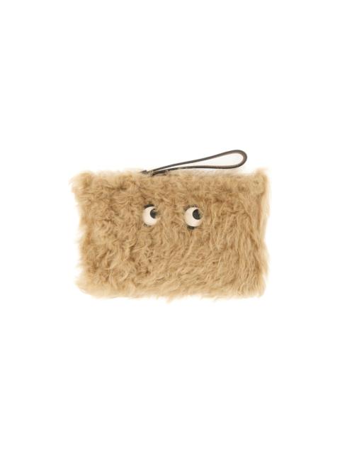 Anya Hindmarch "shearling Eyes" Clutch Bag