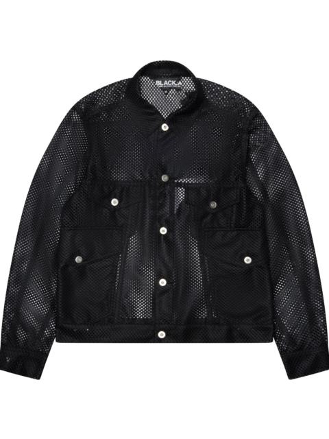 BLACK COMME des GARÇONS Mesh Trucker Jacket "Black" CDB-MOTW-0001