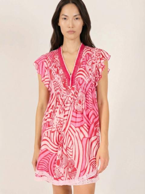 Poupette St Barth Mini Dress Sasha - Pink Japonism