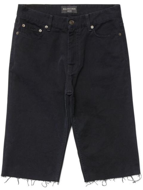 BALENCIAGA raw-hem denim shorts
