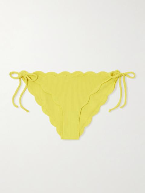 MARYSIA Mott Scalloped Seersucker Bikini Briefs