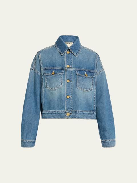 Vianney High-Low Cropped Denim Jacket