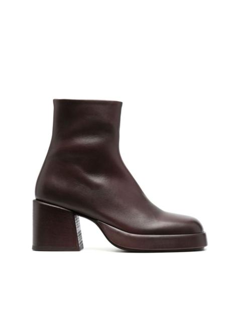 70mm heeled leather boots