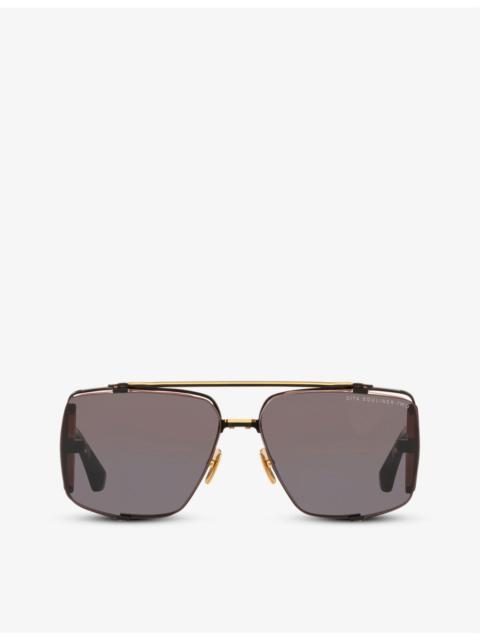 DITA DTS136-64-01-Z Souliner-Two square-frame titanium and acetate sunglasses