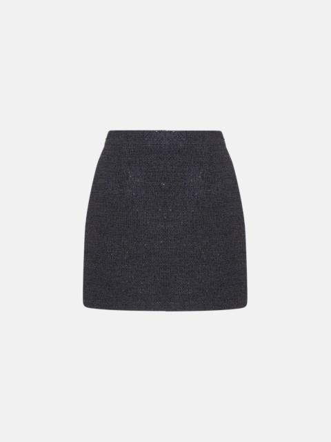 Alessandra Rich SEQUIN TWEED MINI SKIRT