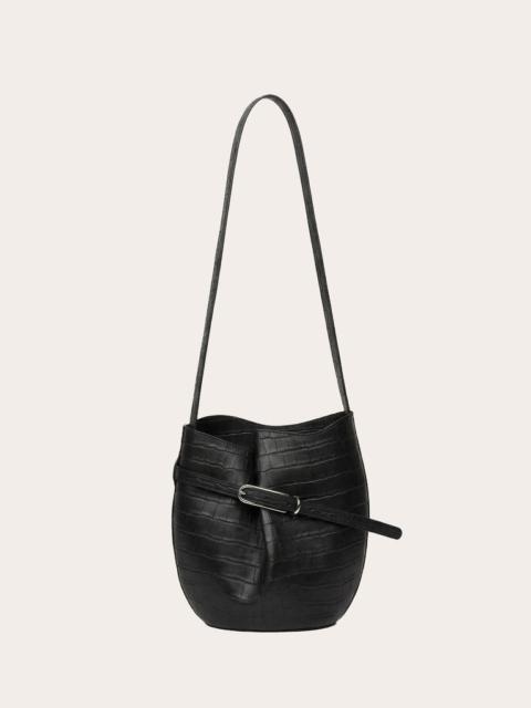 Liffner BELTED BUCKET BAG BLACK CROC