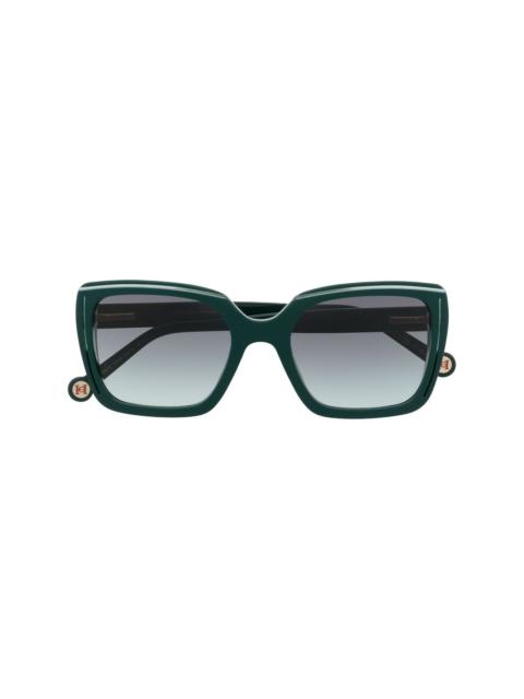 CAROLINA HERRERA colour-block square cat-eye sunglasses