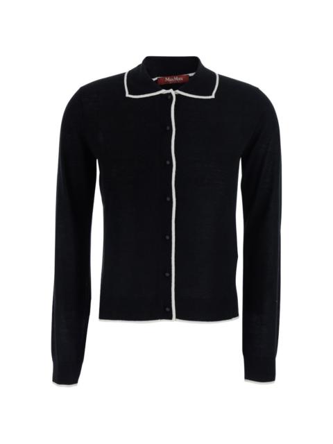 Max Mara contrast-trim collared cardigan