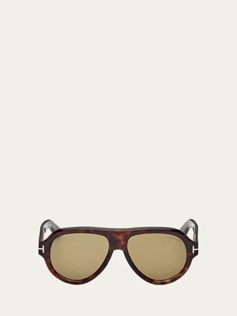 TOM FORD Men's Icon Collection Acetate Aviator Sunglasses