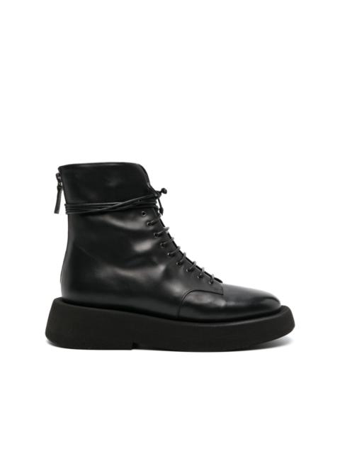 chunky-sole leather boots