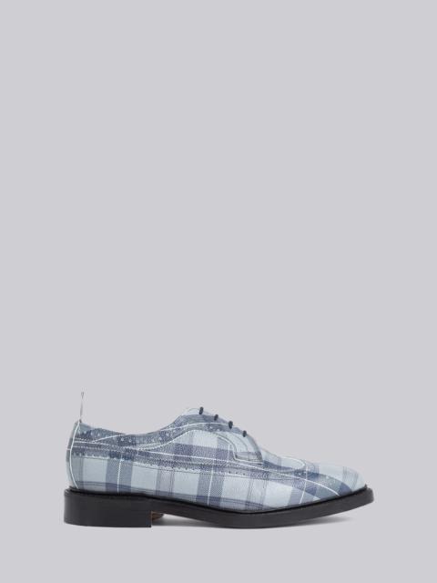 Thom Browne Tartan Pebble Grain Leather Classic Longwing Brogue