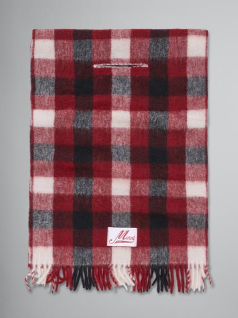 Marni ALPACA AND MOHAIR SCARF WITH CHECK DESIGN