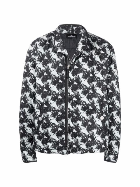 graphic print bomber jacket