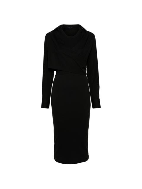 Malone layered midi dress