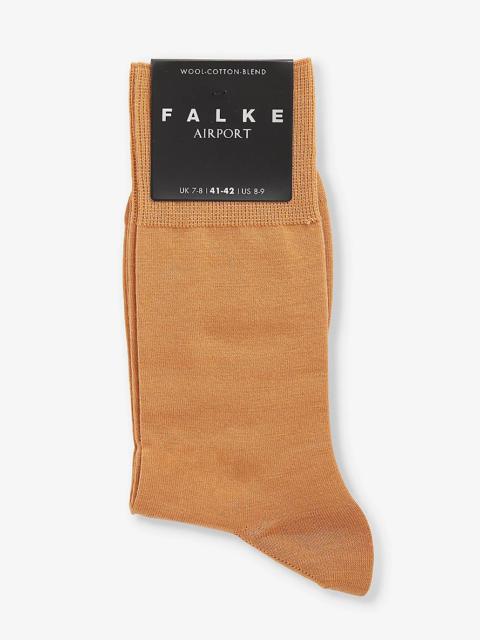 FALKE Airport logo-print wool-cotton-blend socks