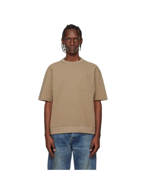 BOSS Beige Peached Cotton Blend T-shirt