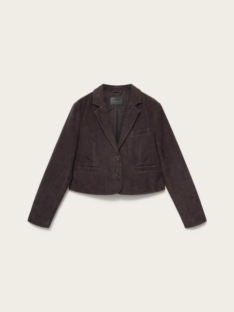 ALLSAINTS APTON HIGH WAISTED SUEDE BLAZER
