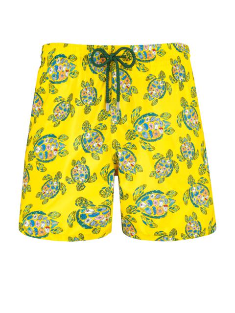 Vilebrequin Men Swim Trunks Ultra-light and Packable Provencal Turtles